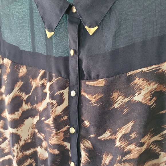 Animal Print High Low Short Dress - Picture 4 of 4